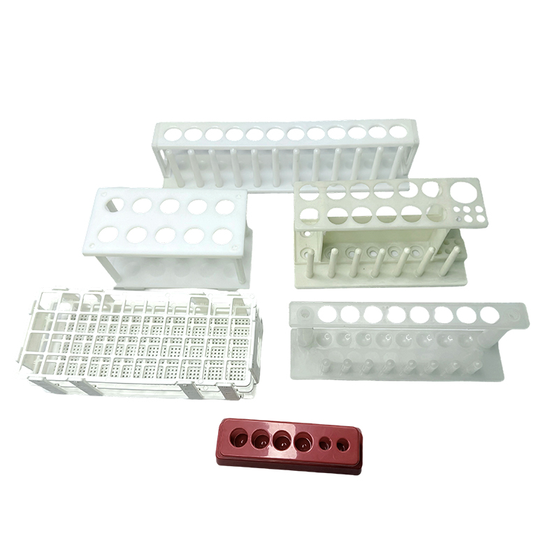 Reagensglasholder i plast til laboratorieartikler 