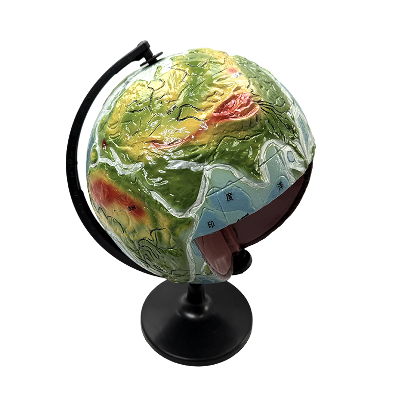 Geografiuddannelsesmodel, model af jordens indre struktur, jordens indre struktur globusmodel