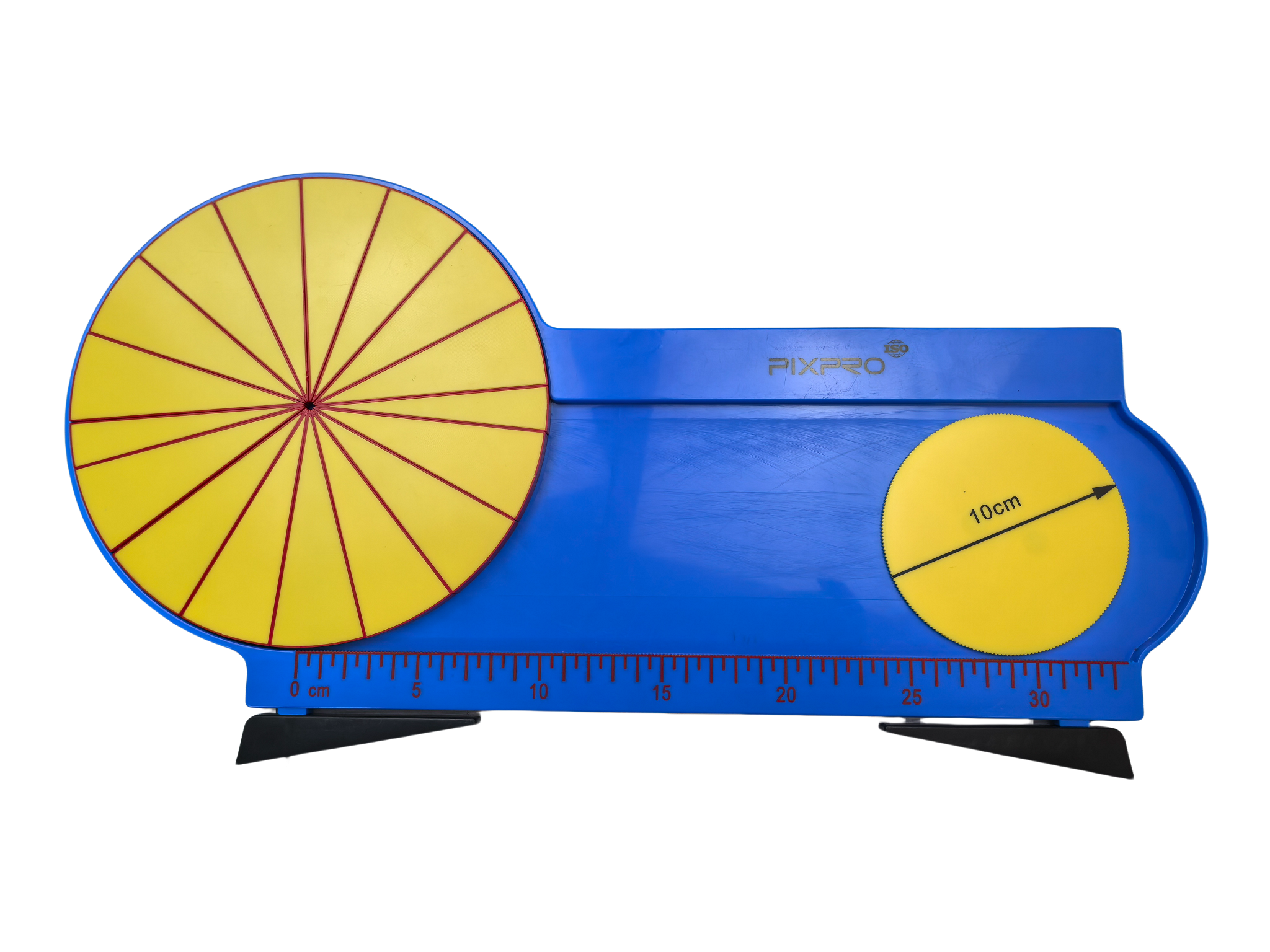 Matematisk cirkelområde og Pi-beregningsformel Demonstrer modelmagnetisk disk med seksten lige dele
