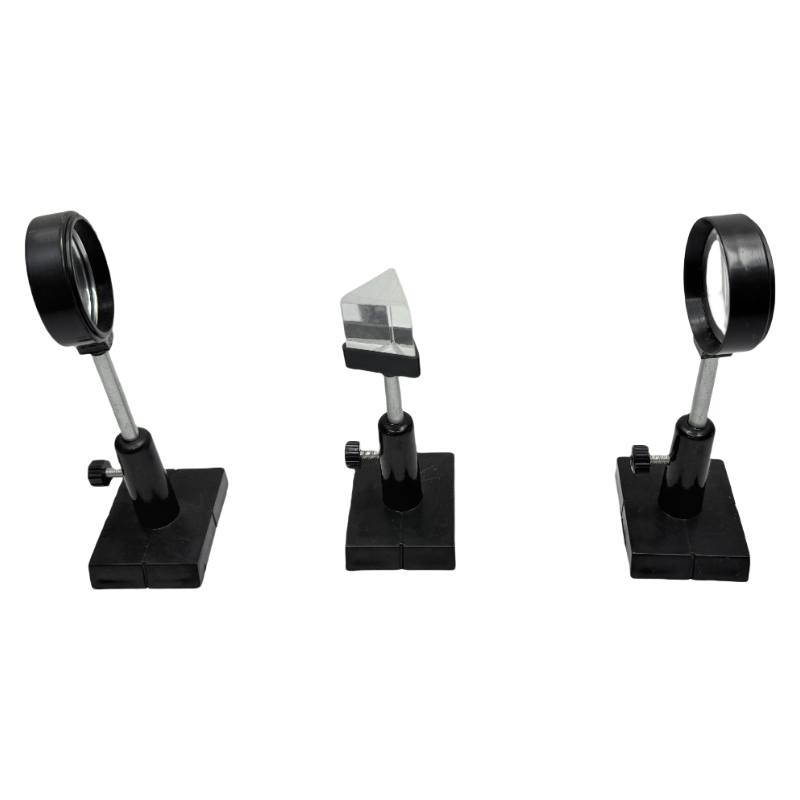 Linse / prisme og holder / videnskab / laboratorieinstrumenter